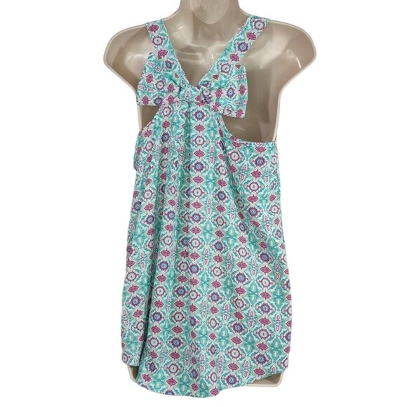 Altard State Blue-Green Printed Tank Top Racerback Bow Women Size M NEW - Picture 5 of 8